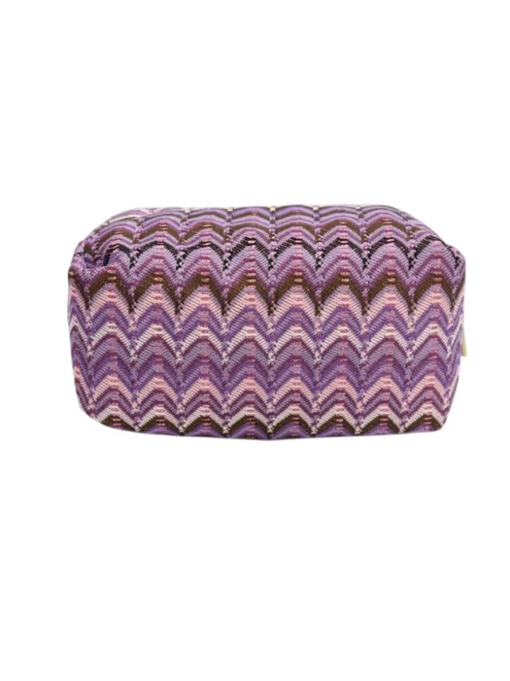 3 Chevron Pattern Toiletry Bags Travel Cosmetic Pouches Zippered Rectangular